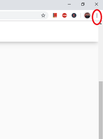 Click on the Chrome menu on the top right corner