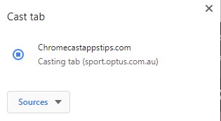 How to Chromecast Optus Sport?