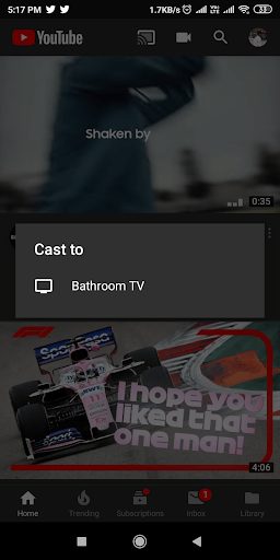 YouTube on Chromecast