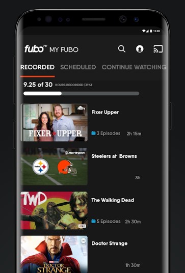 Chromecast FuboTV to TV using smartphone