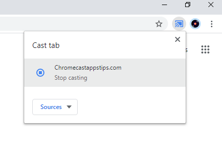 Select your Chromecast device to stop casting
