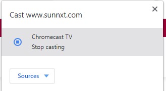 Chromecast Sun Nxt on TV