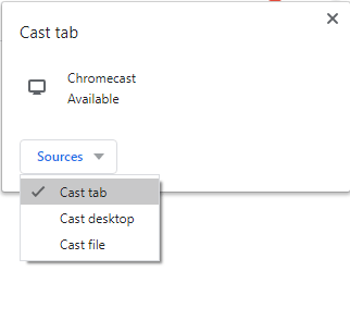 select cast tab under sources