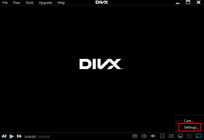 Settings... - Chromecast DivX Player