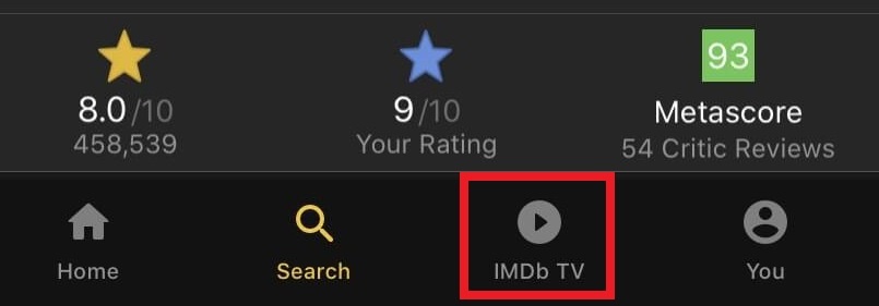 Choose IMDb TV tab.