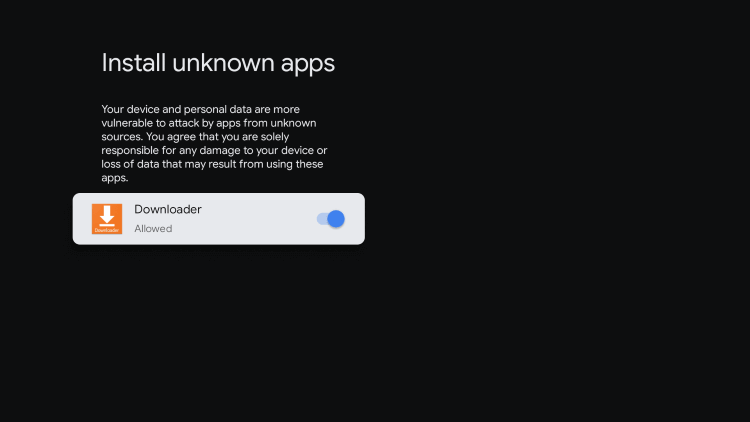 enable install unknown apps