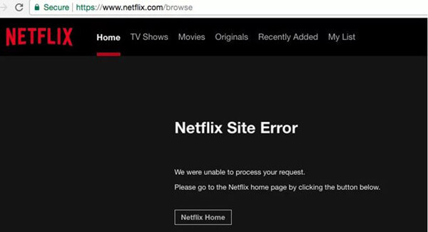 Netflix Site Server Down 