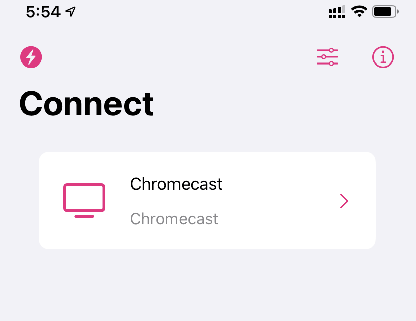 Click your Chromecast 