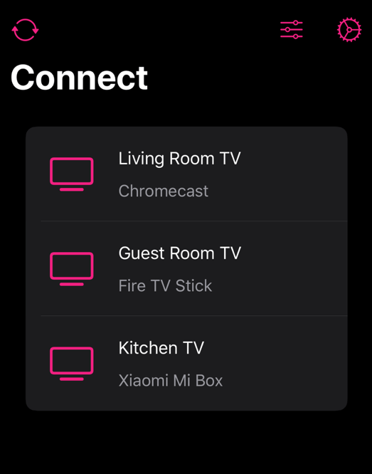 Select the Chromecast device to view Discord
