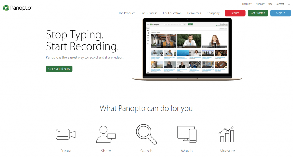 Click Sign In in Panopto website