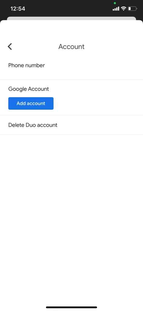 Select Add Account under Google Account