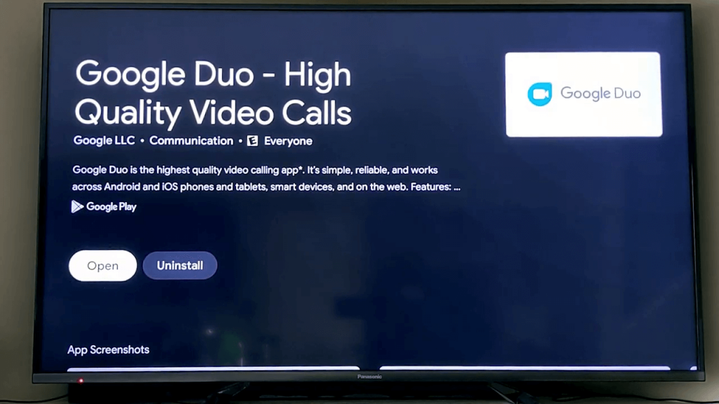 Launch Google Duo on Google TV