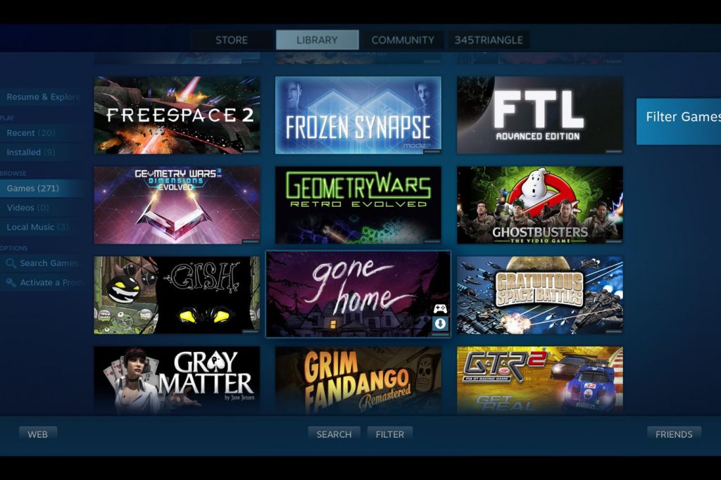 Play games on Google TV using Steam Link.