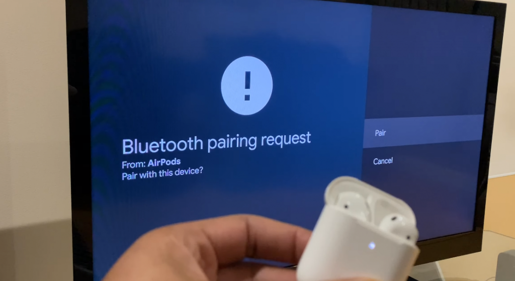 Select the Pair option to pair your AirPods to Google TV