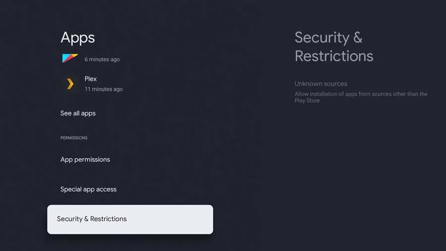 Select Security and Restrictions