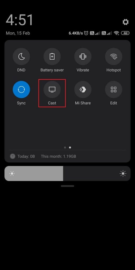 Select cast and Chromecast Whatsapp video call