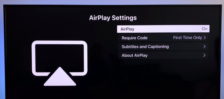 Turn on AirPlay