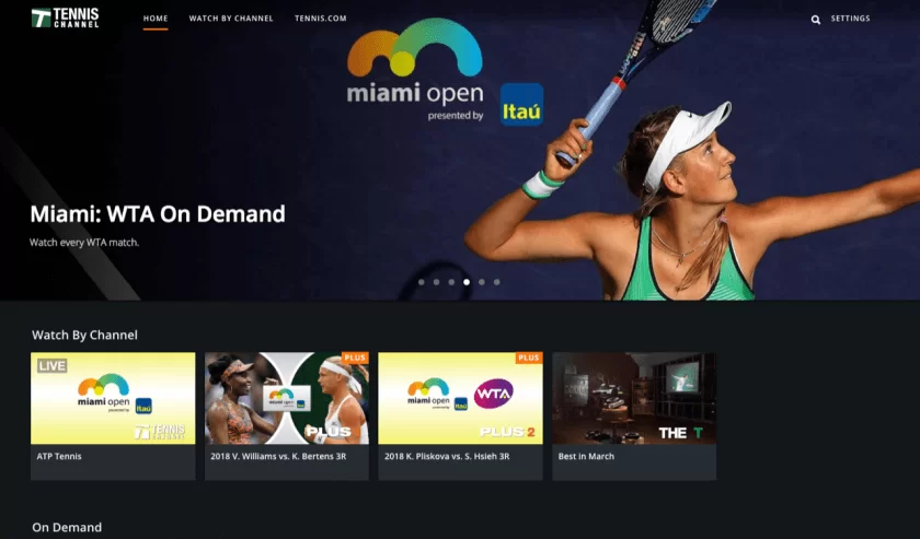 Tennis Channel website