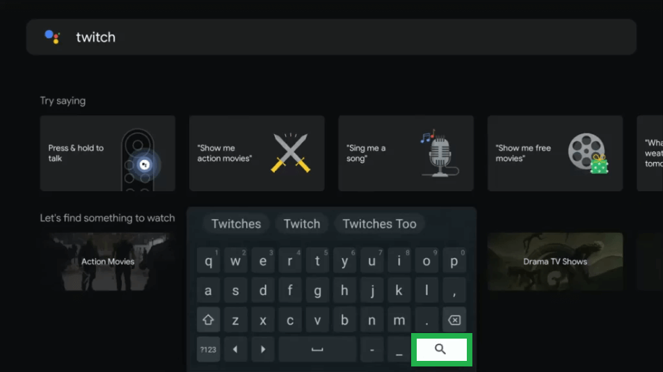 Type switch and click Search.