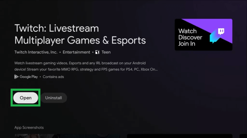 Open the Twitch app.