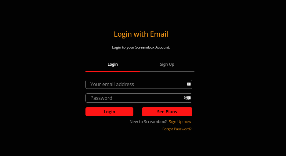 login in with your account details