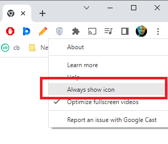 Cast icon on Chromebook