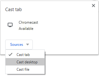 Select Cast desktop