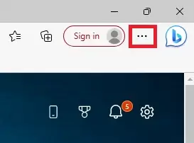 Click the Settings and More icon