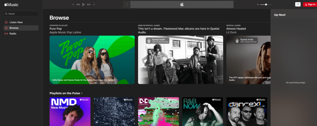 Chromecast Apple Music fromo Chrome Browser