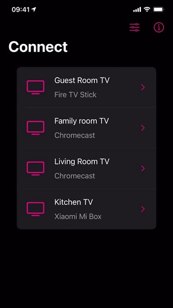 Select your Chromecast 