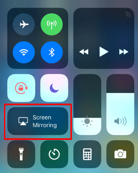 Choose the Screen mirroring icon